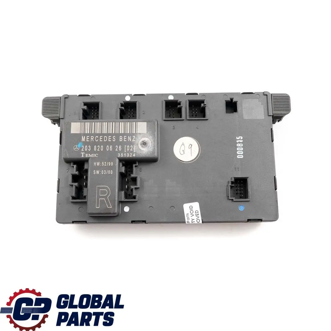 Mercedes-Benz C-Class W203 Front Right Door O/S Control Module to with Part number A2038200626 Mercedes-Benz C-Class W203 Front Right Door O/S Control Module - SKU A2038200626 - Part number A2038200626
