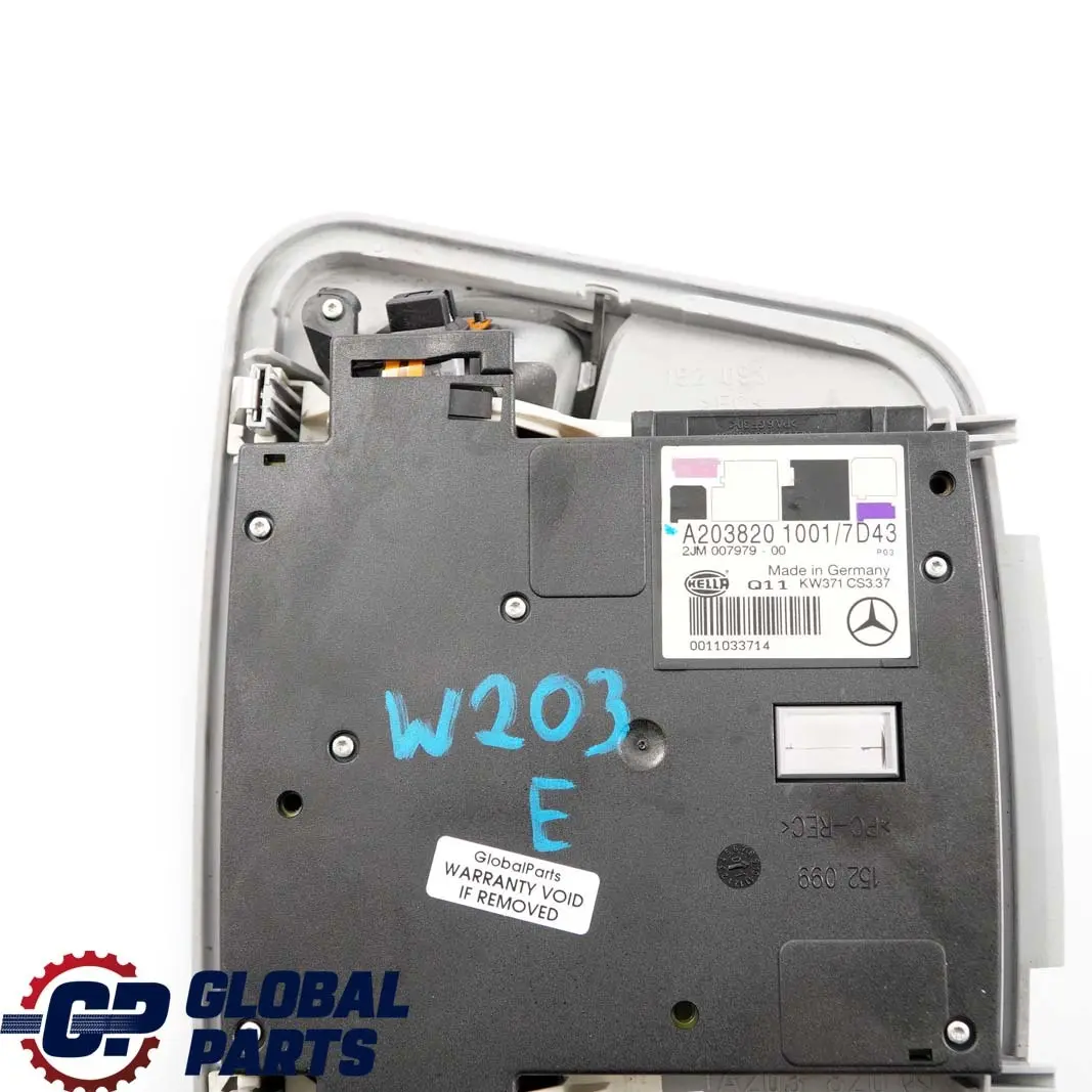  Mercedes-Benz C S203 W203 Innenraum Dach Licht Lamp Module Grau - SKU A2038201001 - Teilenummer A2038201001