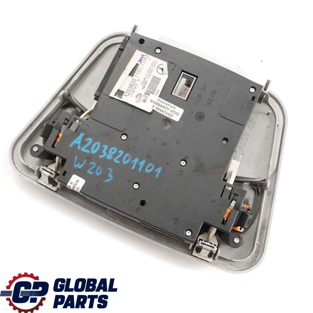 Mercedes-Benz C W203 Interior Roof Light Lamp Control Unit Sunroof to with Part number A2038201101 Mercedes-Benz C W203 Interior Roof Light Lamp Control Unit Sunroof - SKU A2038201101 - Part number A2038201101