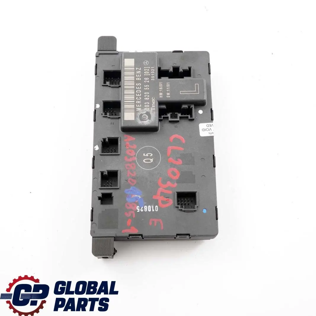 Mercedes W203 Door Module Control Unit Front Left N/S - SKU A2038201585-1 - Part number A2038201585
