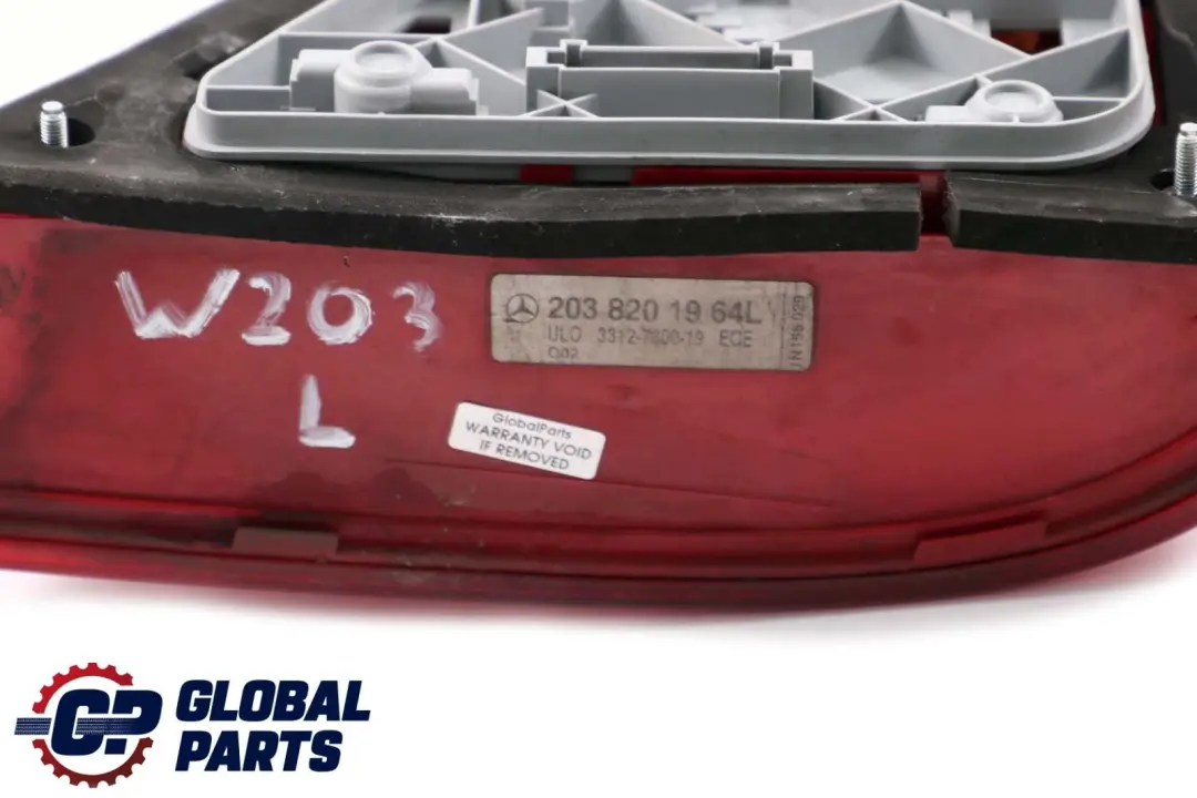 Left N/S Tail Light Lamp Side Panel to Mercedes C-Class W203 Rear with Part number A2038201964 Mercedes C-Class W203 Rear Left N/S Tail Light Lamp Side Panel - SKU A2038201964 - Part number A2038201964
