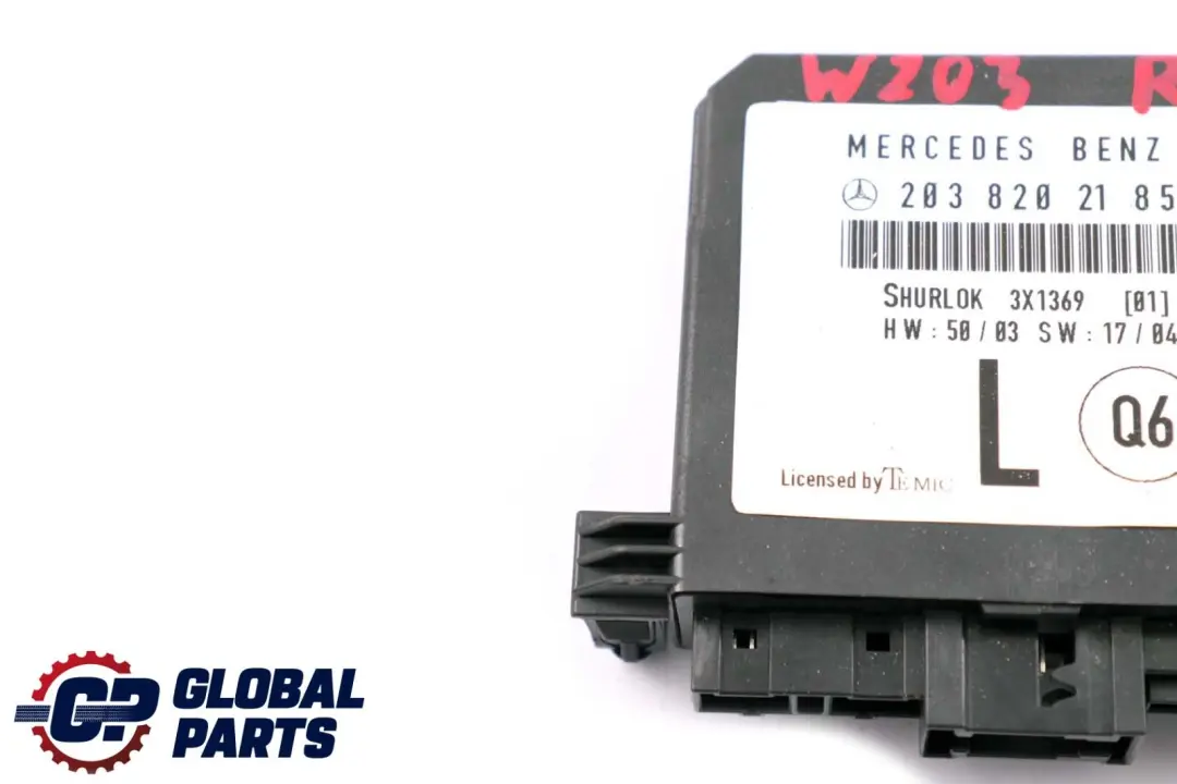 Mercedes W203 Door Control Module Rear Left N/S - SKU A2038202185 - Part number A2038202185