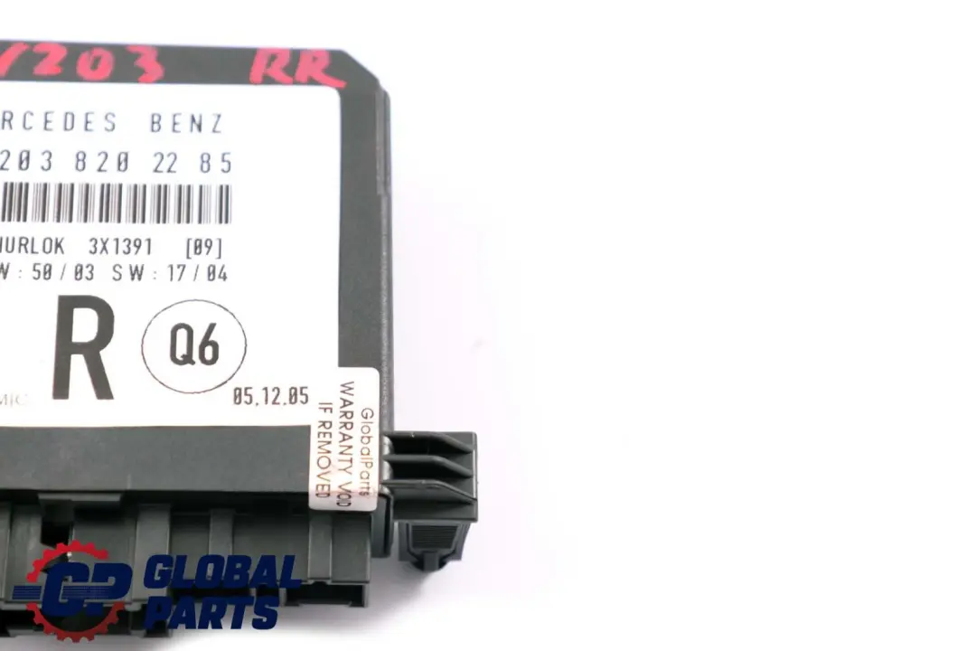  Mercedes-Benz C-Class W203 Door Control Module Right Rear O/S - SKU A2038202285 - Part number A2038202285