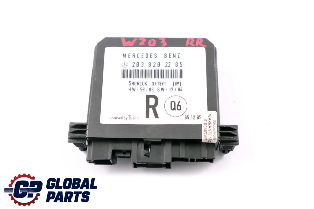  Mercedes-Benz C-Class W203 Door Control Module Right Rear O/S - SKU A2038202285 - Part number A2038202285