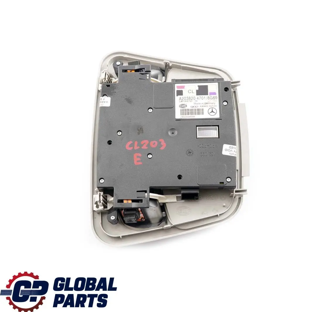  Mercedes-Benz CL203 Innenraum Dach Licht Lamp Module Grau - SKU A2038204701 - Teilenummer A2038204701