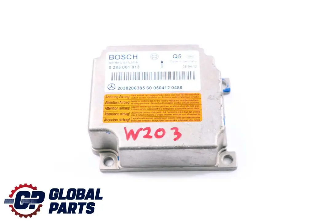  Mercedes-Benz C-Class W203 Airbag System Control Unit Module ECU - SKU A2038206385 - Part number A2038206385