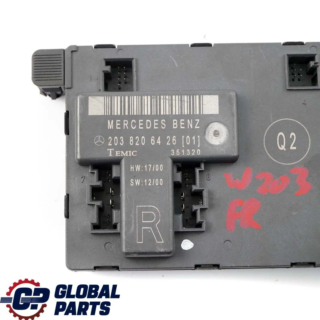  Mercedes-Benz C-Class W203 Front Right Door O/S Control Unit Module - SKU A2038206426 - Part number A2038206426
