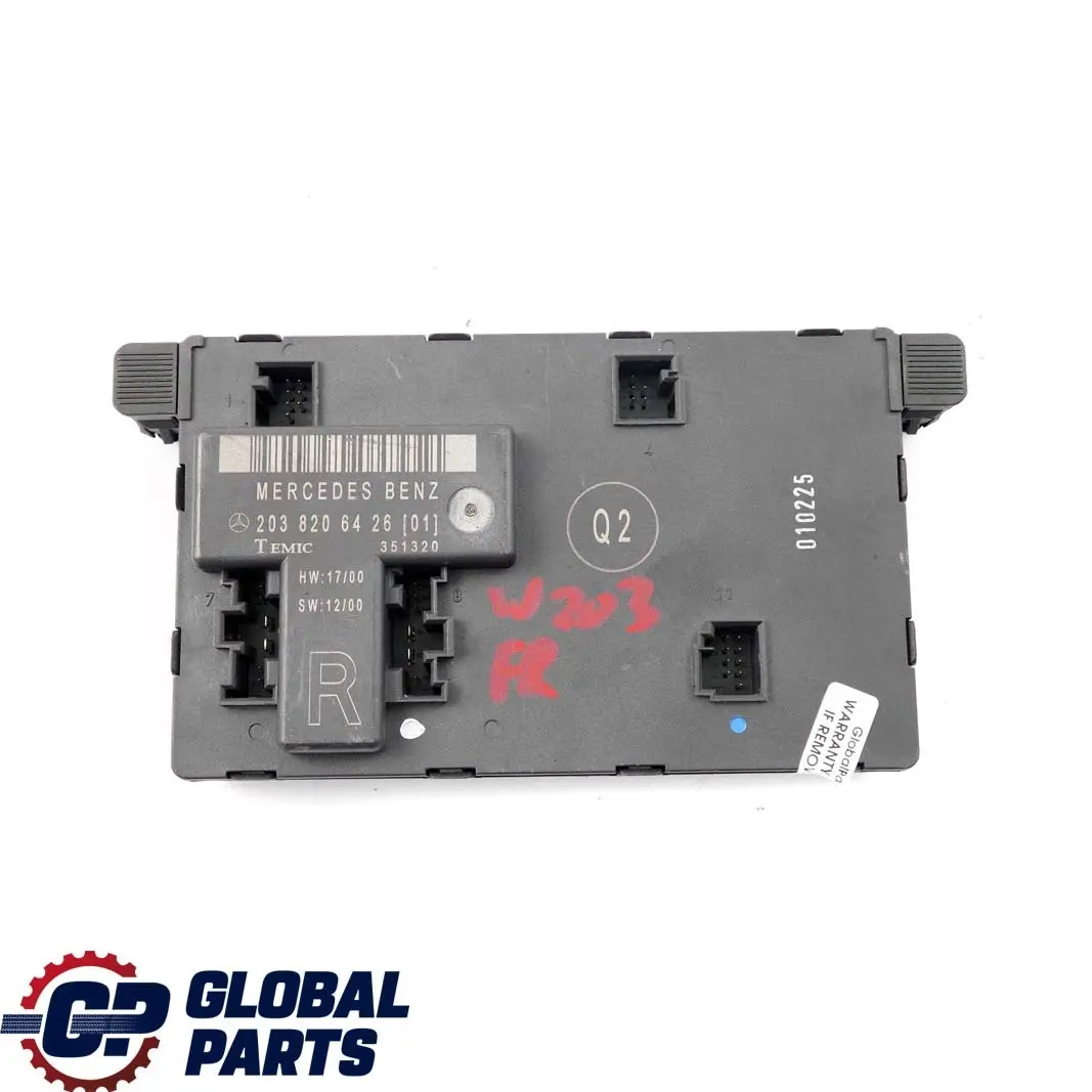  Mercedes-Benz C-Class W203 Front Right Door O/S Control Unit Module - SKU A2038206426 - Part number A2038206426