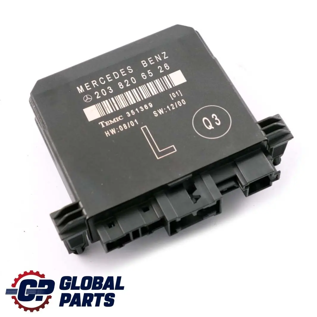  Mercedes-Benz C-Class W203 Door Control Module Unit Rear Left N/S - SKU A2038206526 - Part number A2038206526