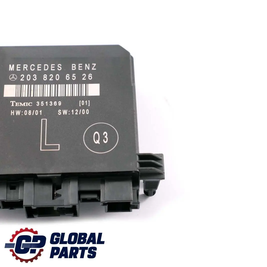  Mercedes-Benz C-Class W203 Door Control Module Unit Rear Left N/S - SKU A2038206526 - Part number A2038206526