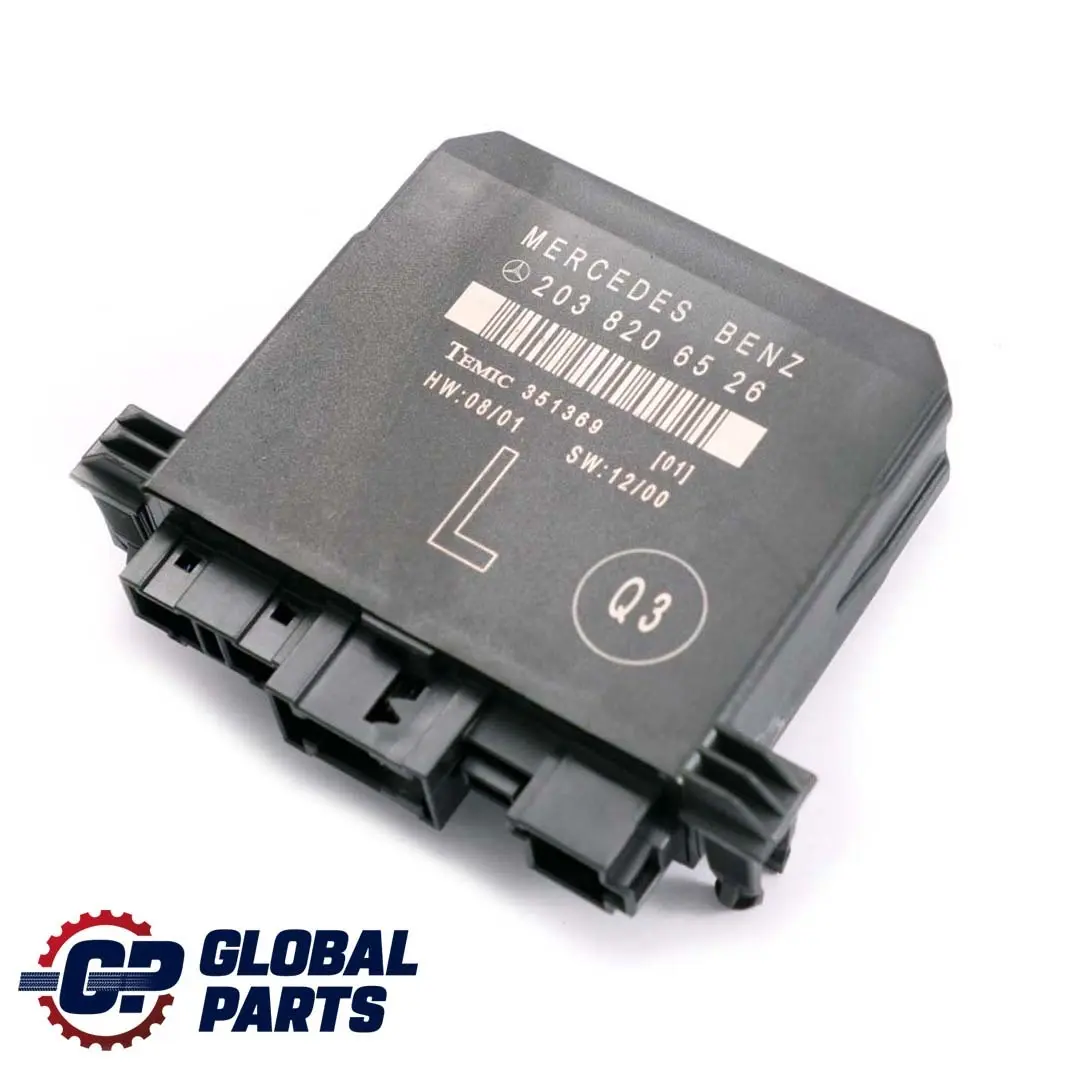  Mercedes-Benz C-Class W203 Door Control Module Unit Rear Left N/S - SKU A2038206526 - Part number A2038206526