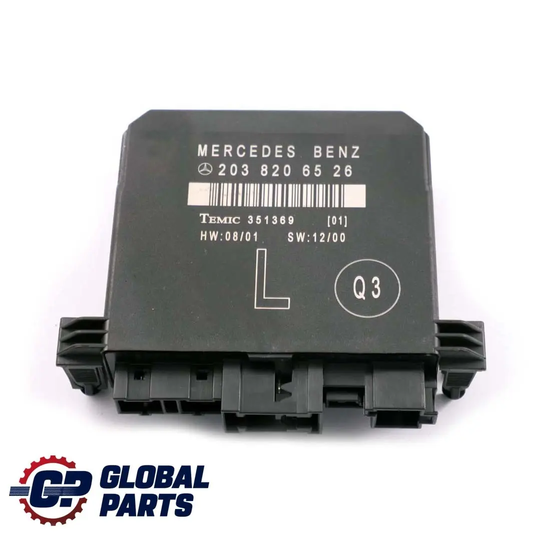  Mercedes-Benz C-Class W203 Door Control Module Unit Rear Left N/S - SKU A2038206526 - Part number A2038206526
