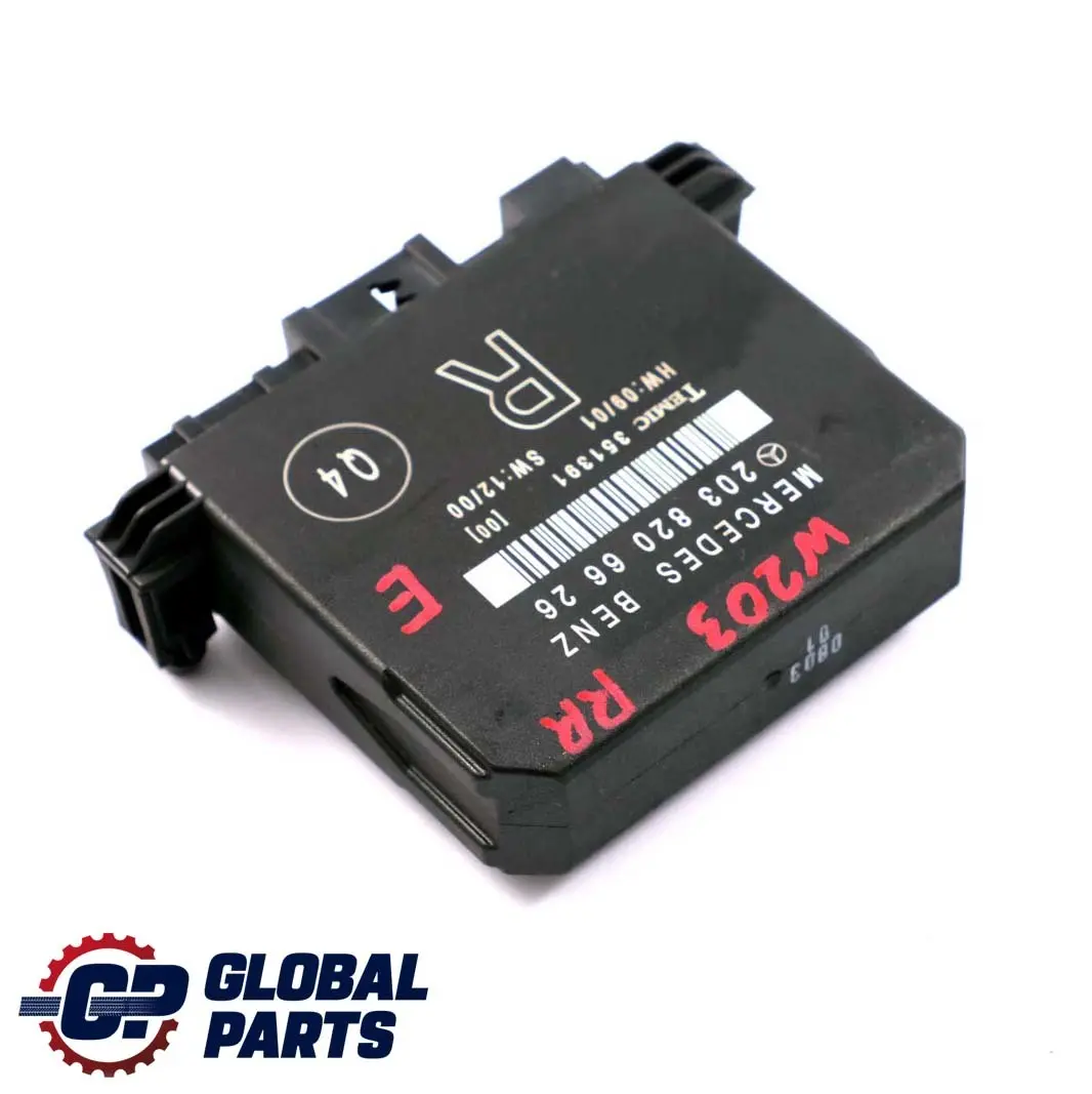  Mercedes-Benz C-Class W203 Door Control Module Unit Rear Right O/S - SKU A2038206626 - Part number A2038206626