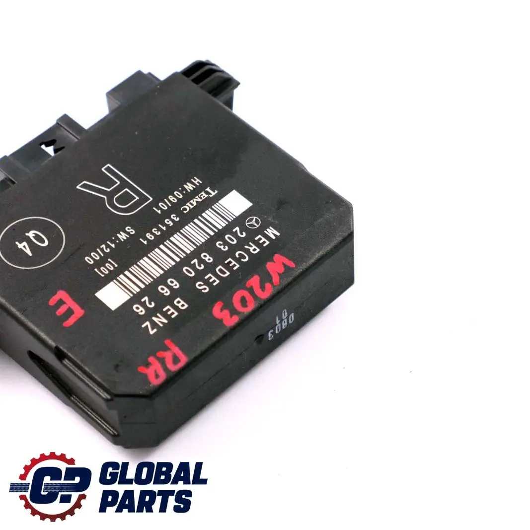 Mercedes-Benz C-Class W203 Door Control Module Unit Rear Right O/S to with Part number A2038206626 Mercedes-Benz C-Class W203 Door Control Module Unit Rear Right O/S - SKU A2038206626 - Part number A2038206626