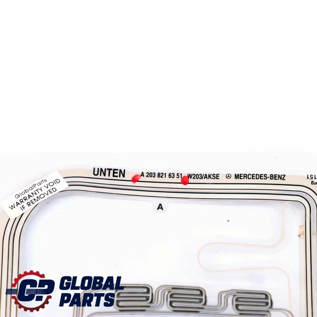  Mercedes-Benz C-Klasse W203 Fahrersitz Belegung Sensor Matte - SKU A2038216351 - Teilenummer A2038216351