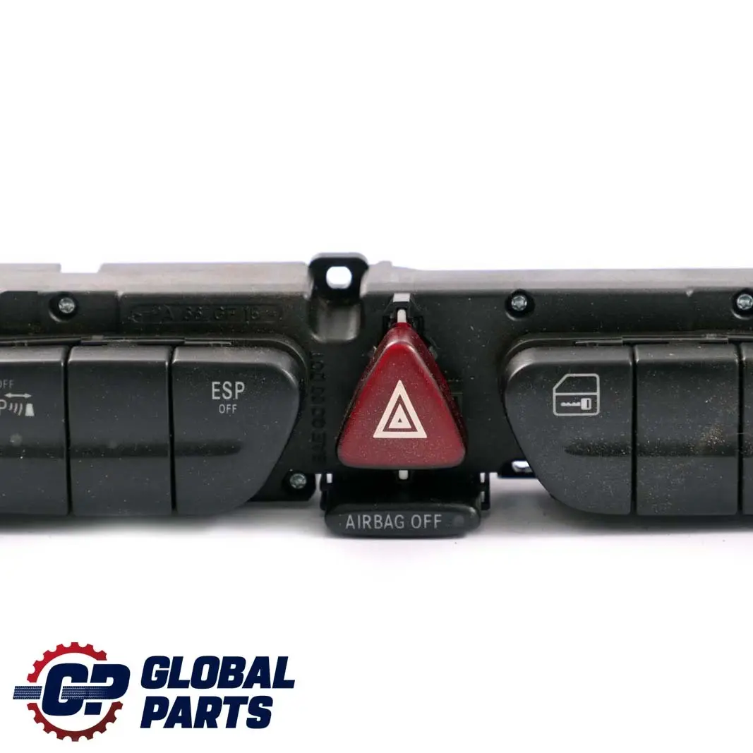 Mercedes-Benz CL203 Central Hazard Control Panel Interruptor ESP para con número de pieza A2038204910 Mercedes-Benz CL203 Central Hazard Control Panel Interruptor ESP - SKU A2038217958 - Número de pieza A2038204910