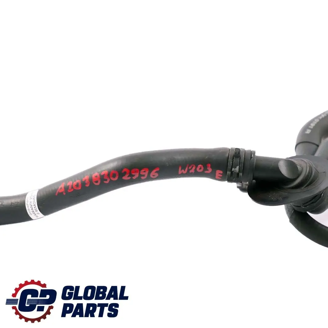 Mercedes-Benz C 180 W203 M111 Engine Heating Water Coolant Hose to with Part number A2038302996 Mercedes-Benz C 180 W203 M111 Engine Heating Water Coolant Hose - SKU A2038302996 - Part number A2038302996
