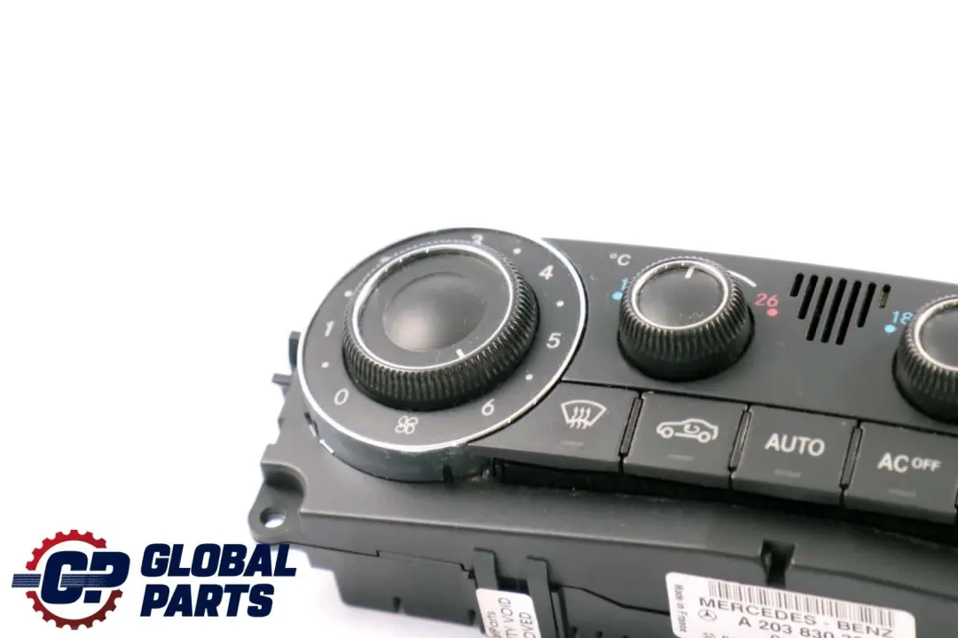 Mercedes-Benz W203 C209 Climate Heater Control Unit Switch Panel to with Part number A2038303085 Mercedes-Benz W203 C209 Climate Heater Control Unit Switch Panel - SKU A2038303185 - Part number A2038303085