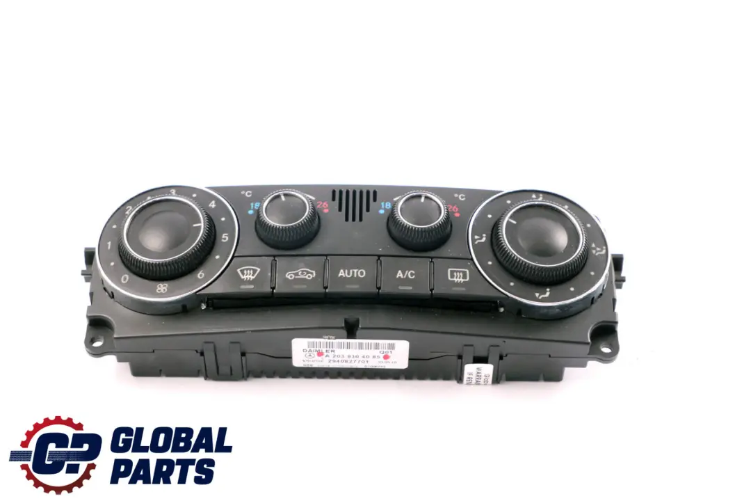 Mercedes CLC CLK CL203 C209 Climate Heater Control Unit Switch Panel A2038304085 - SKU A2038304185 - Part number A2038304185