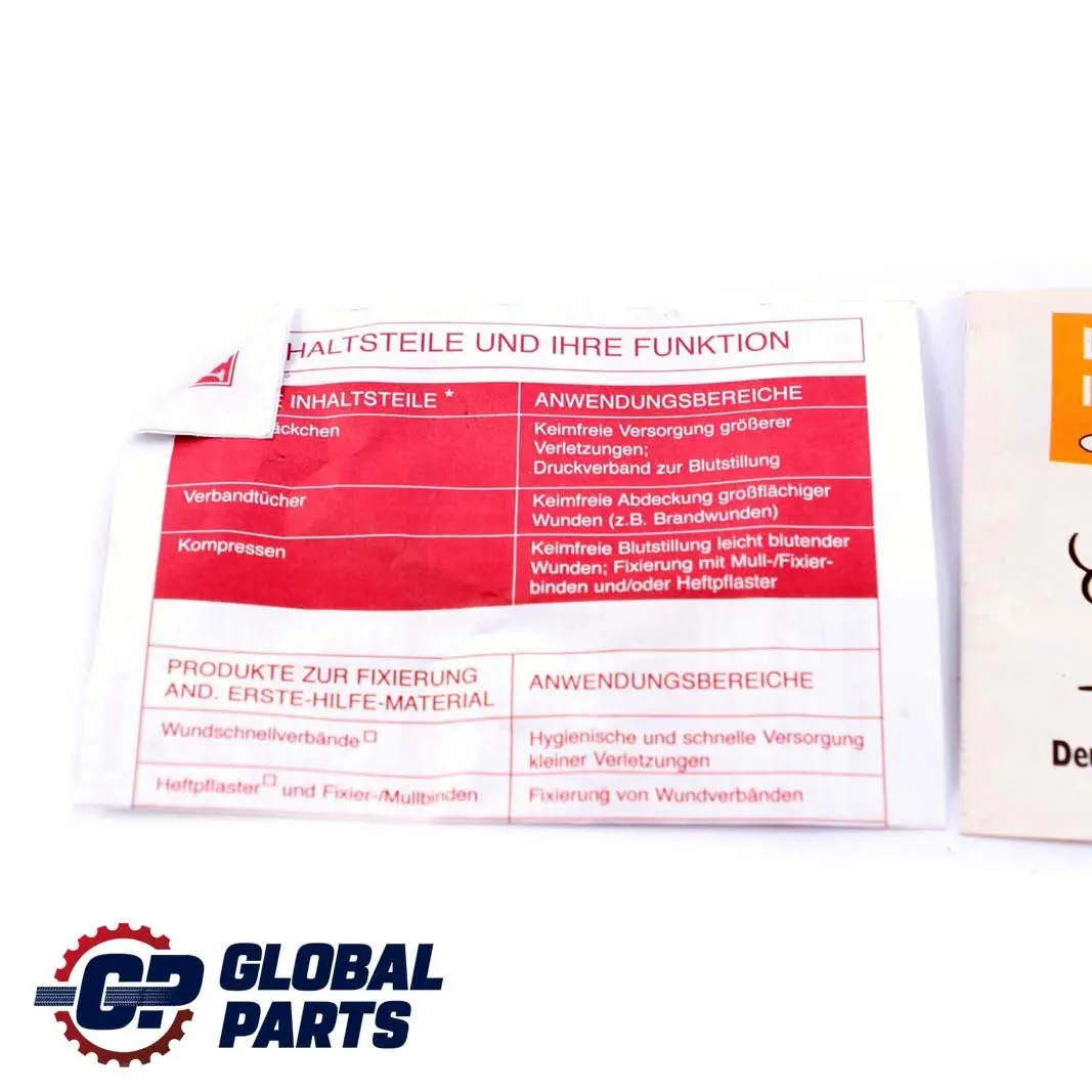 Bolsa Botiquín De Emergencia para Mercedes ML W163 W203 con número de pieza A2038600050 Mercedes ML W163 W203 Bolsa Botiquín De Emergencia - SKU A2038600050 - Número de pieza A2038600050