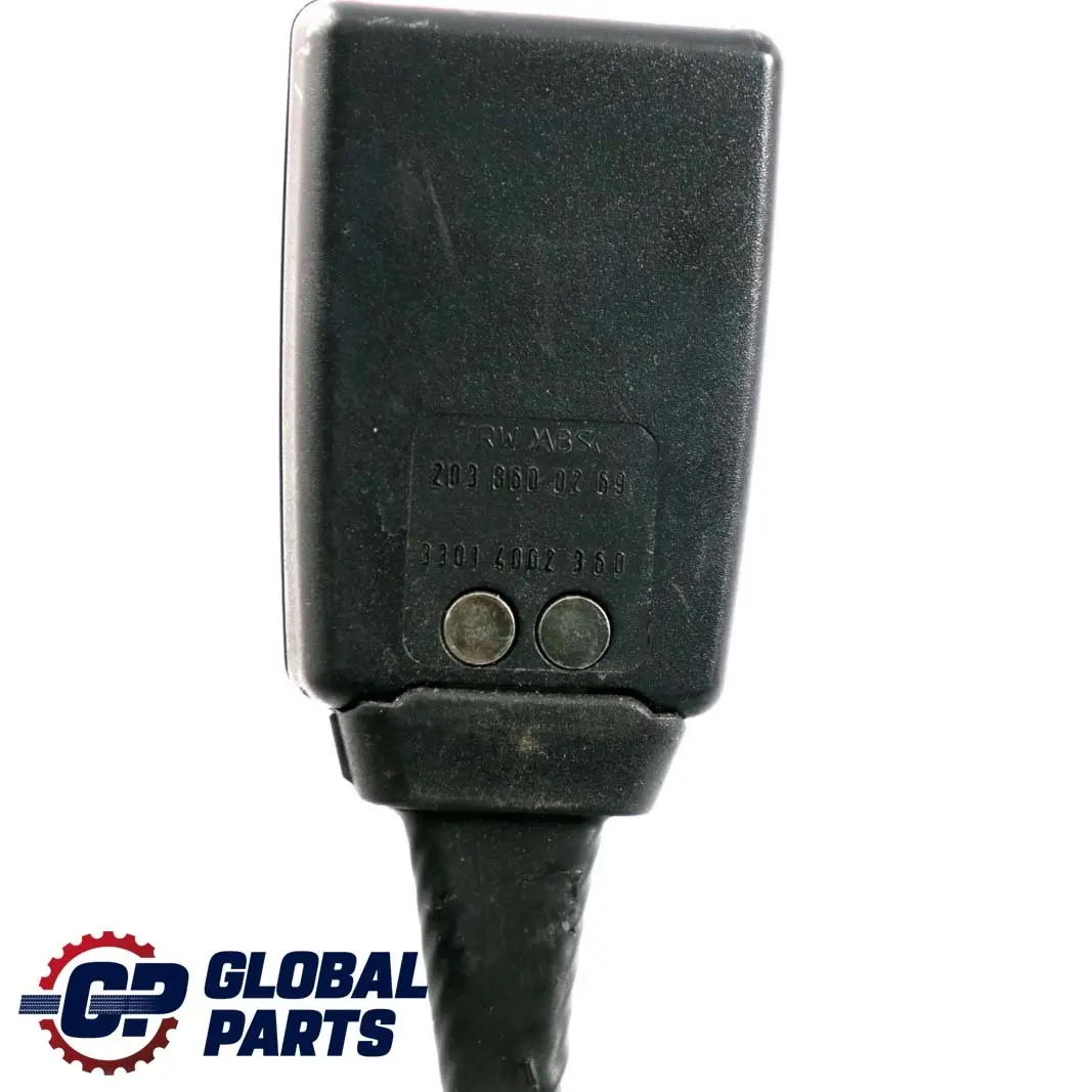 Mercedes-Benz C W203 Rear Right Centre Seat Belt Buckle Tensioner to with Part number A2038600269 Mercedes-Benz C W203 Rear Right Centre Seat Belt Buckle Tensioner - SKU A2038600269 - Part number A2038600269