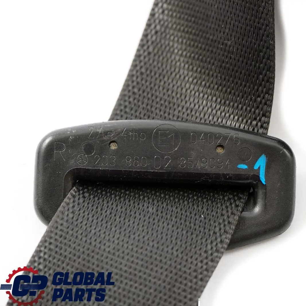 Mercedes-Benz C-Class W203 Front Right O/S Seat Belt Schwarz to with Part number A2038600285 Mercedes-Benz C-Class W203 Front Right O/S Seat Belt Schwarz - SKU A2038600285-1 - Part number A2038600285