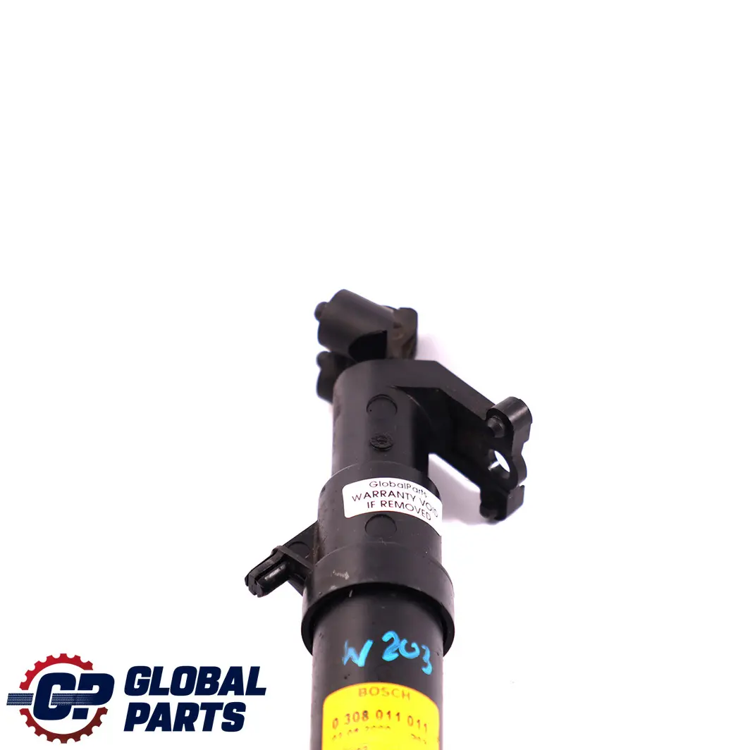 Faro delantero derecho Tobera del lavafaros para Mercedes W203 con número de pieza A2038600647 Mercedes W203 Faro delantero derecho Tobera del lavafaros - SKU A2038600647 - Número de pieza A2038600647