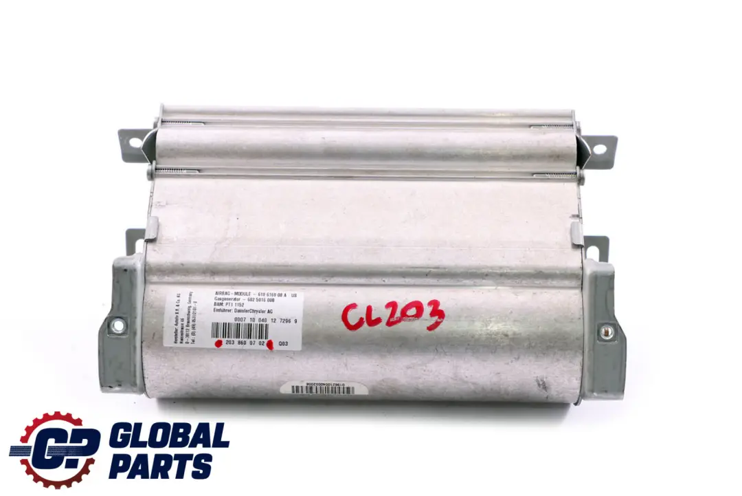 Mercedes CL203 Airbag Delantero Lado Pasajero Salpicadero - SKU A2038600702 - Número de pieza A2038600702