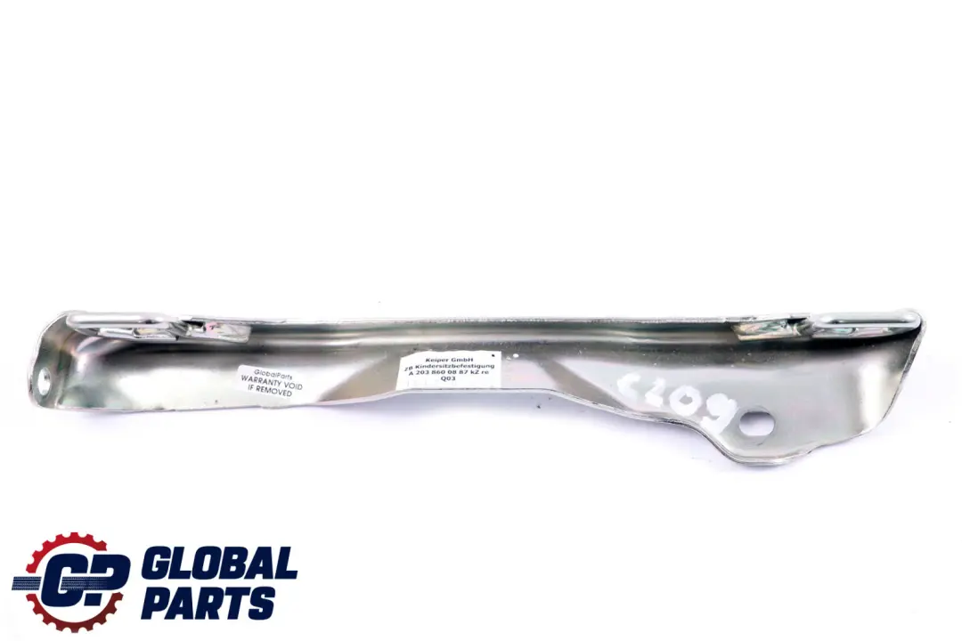 Mercedes C209 Supporto staffa Isofix sedile posteriore destro - SKU A2038600887 - Numero di parte A2038600887
