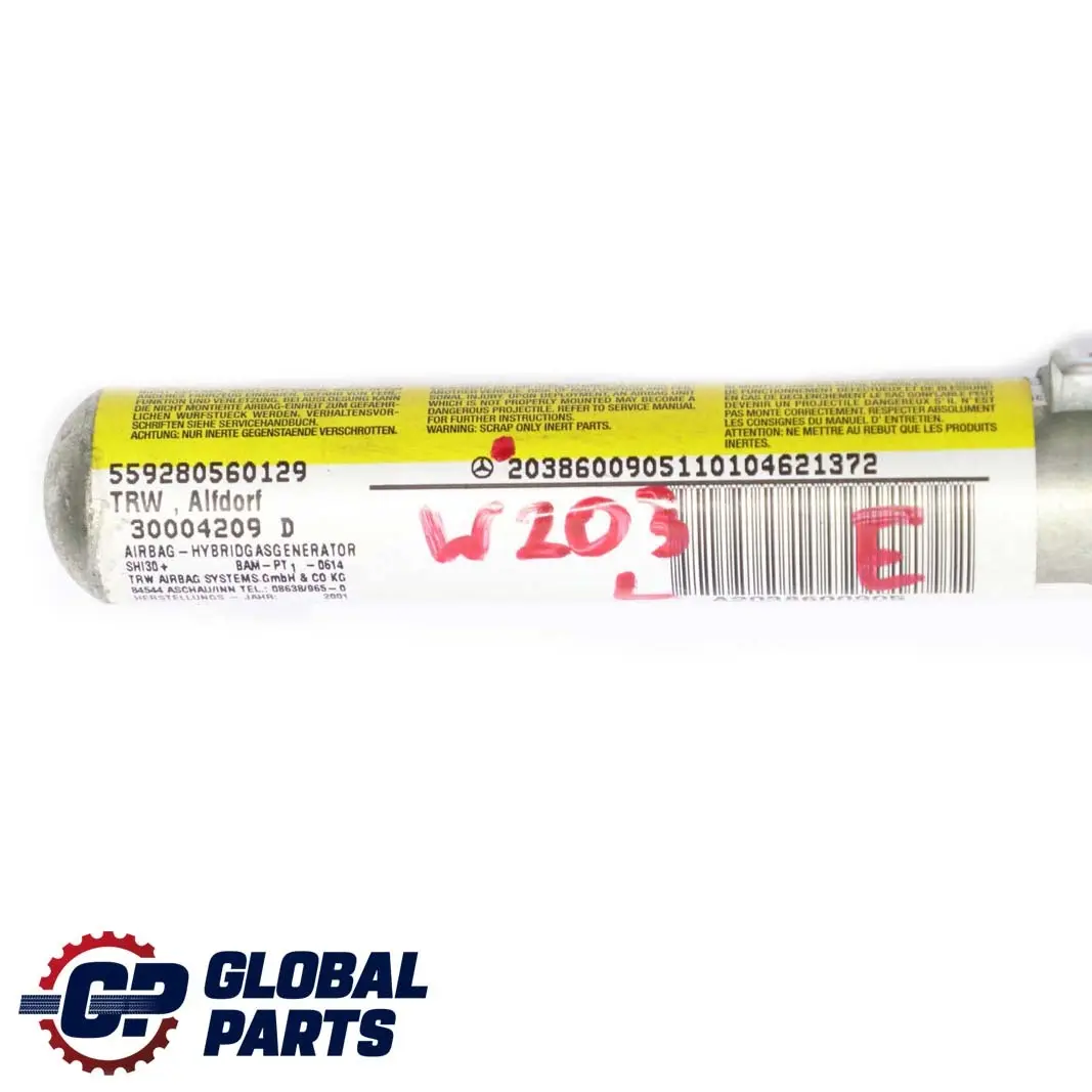 Head Air Modul Dachvorhang Links Seite für Mercedes W203 mit Teilenummer A2038600905 Mercedes W203 Head Air Modul Dachvorhang Links Seite - SKU A2038600905 - Teilenummer A2038600905
