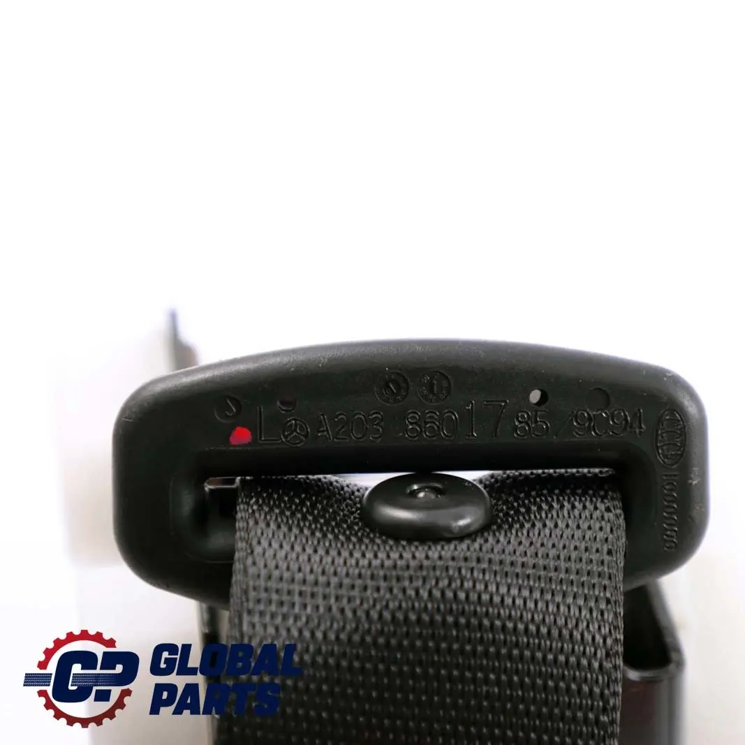 Mercedes C209 Rear Left N/S Seat Belt Black - SKU A2038601785 - Part number A2038601785