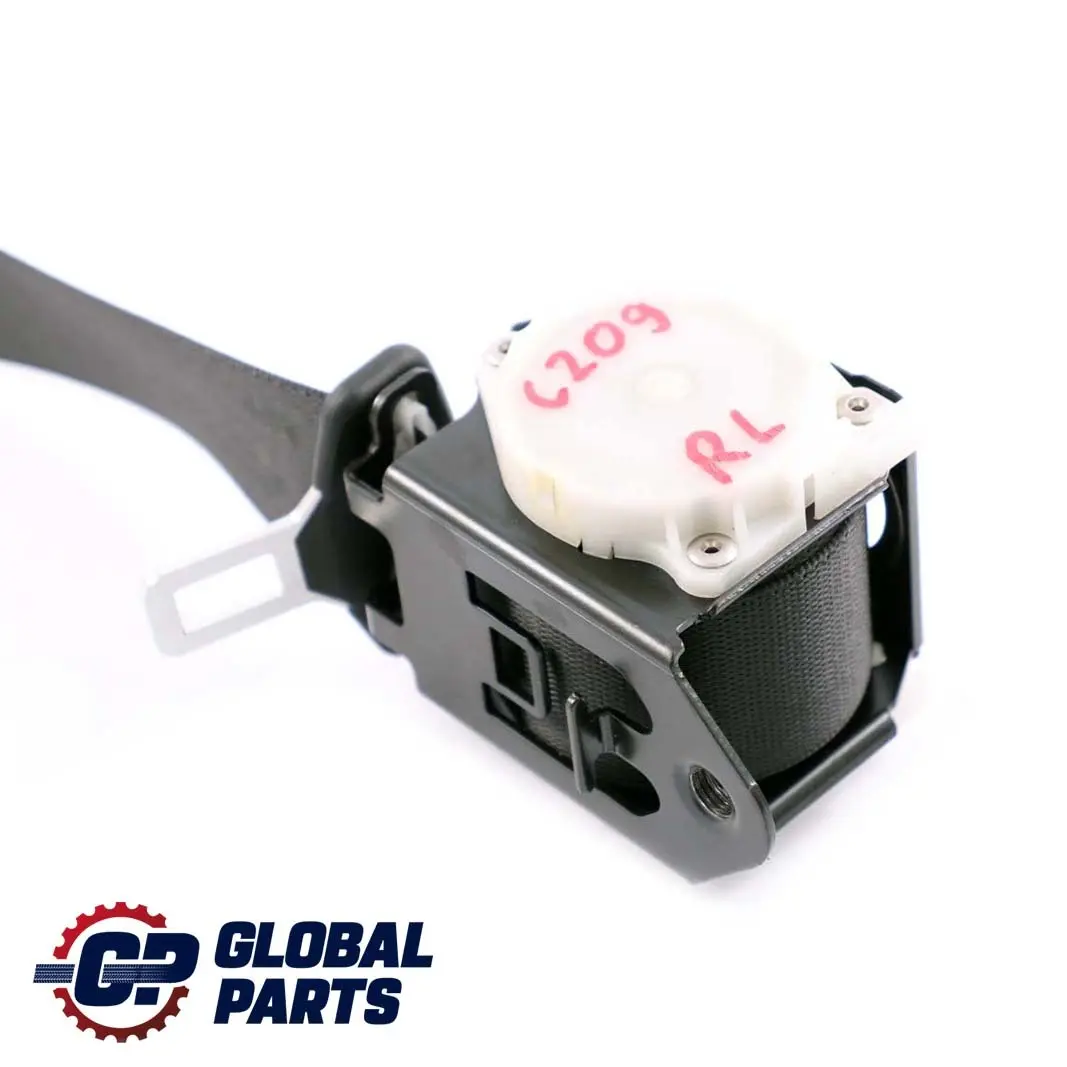 Left N/S Seat Belt Black to Mercedes C209 Rear with Part number A2038601785 Mercedes C209 Rear Left N/S Seat Belt Black - SKU A2038601785 - Part number A2038601785