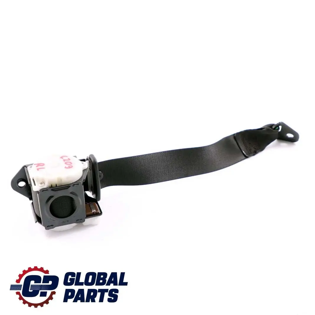 Mercedes C209 Rear Left N/S Seat Belt Black - SKU A2038601785 - Part number A2038601785