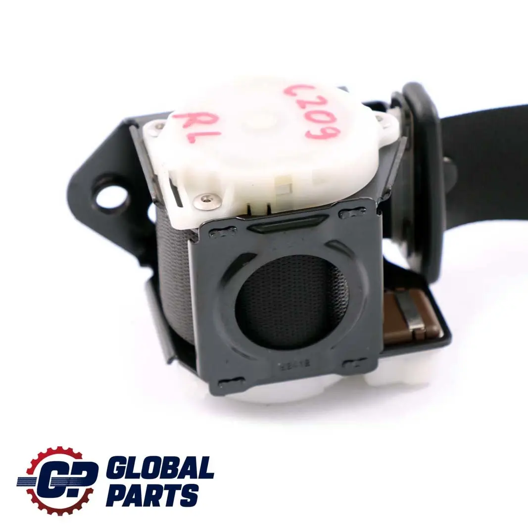Mercedes C209 Rear Left N/S Seat Belt Black - SKU A2038601785 - Part number A2038601785