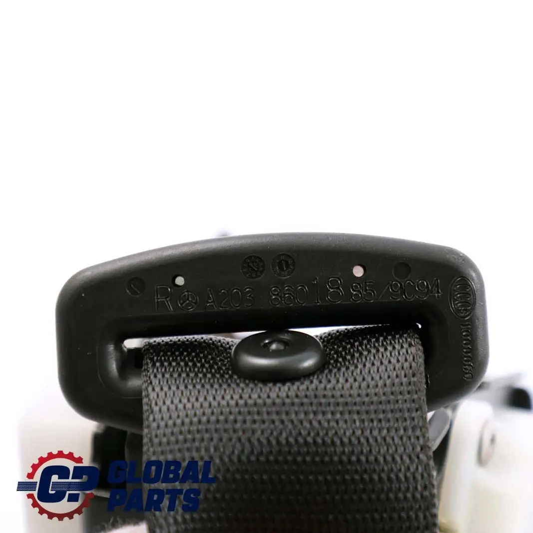 Cintura di sicurezza posteriore destra Nero per Mercedes CLK C209 con numero di parte A2038601885 Mercedes CLK C209 Cintura di sicurezza posteriore destra Nero - SKU A2038601885 - Numero di parte A2038601885