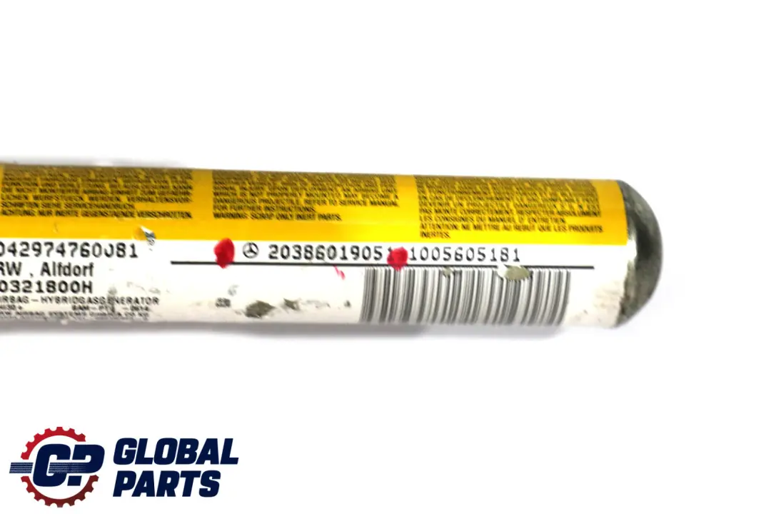 Tenda laterale sinistra a scomparsa Airbag per Mercedes CL203 con numero di parte A2038601905 Mercedes CL203 Tenda laterale sinistra a scomparsa Airbag - SKU A2038601905 - Numero di parte A2038601905