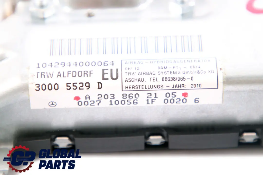 Módulo Aire Tarjeta Puerta Pasajero Izquierdo para Mercedes CLC CL203 con número de pieza A2038602105 Mercedes CLC CL203 Módulo Aire Tarjeta Puerta Pasajero Izquierdo - SKU A2038602105 - Número de pieza A2038602105