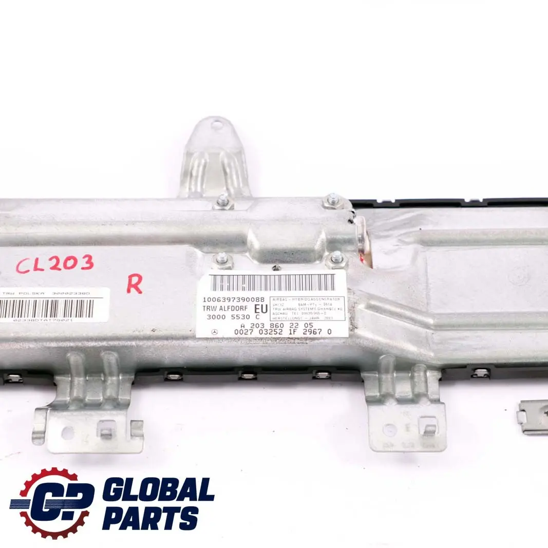 Mercedes CL203 Front Right O/S Door Card Airbag - SKU A2038602205 - Part number A2038602205