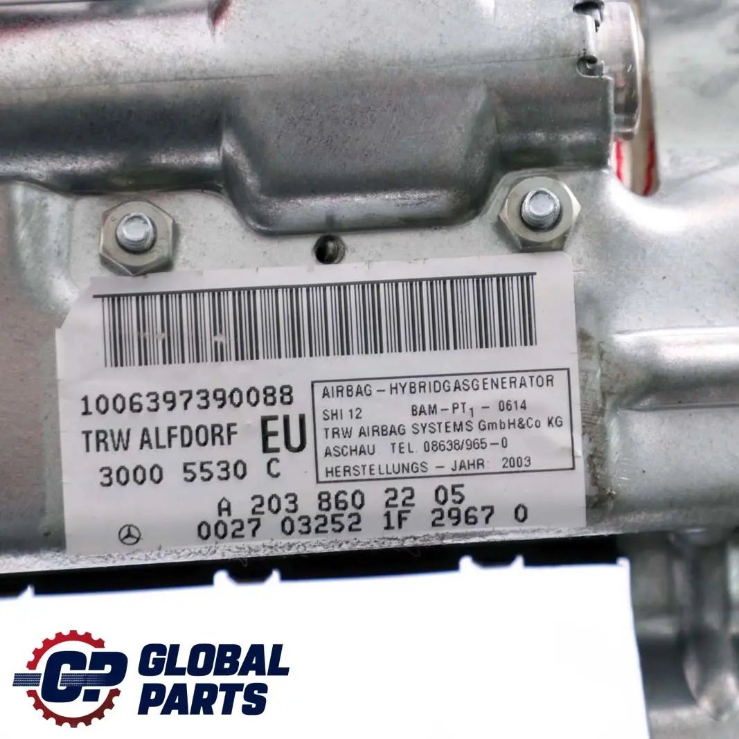 Mercedes CL203 Carte De Porte Avant Droite O/S Airbag - SKU A2038602205 - Numéro de pièce A2038602205