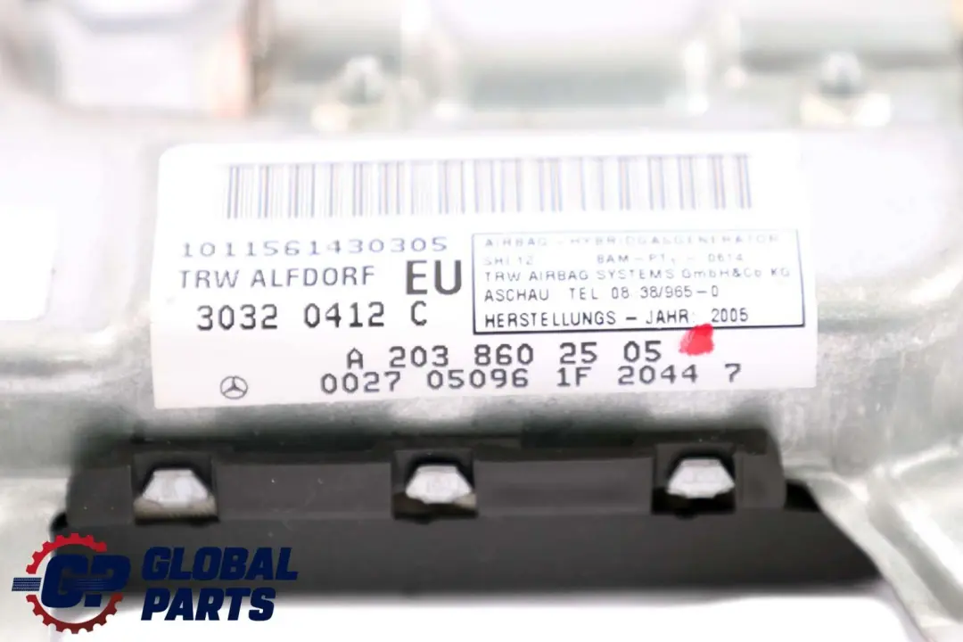 Mercedes C-Class W203 Side Front Left Door Card Airbag - SKU A2038602505 - Part number A2038602505