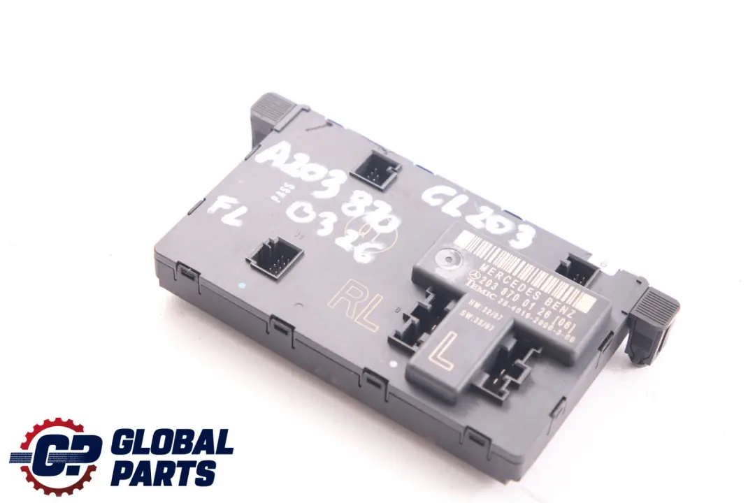 Unidad Modulo Control Puerta Delantera Izquierda A2038700126 para Mercedes CLC CL203 con número de pieza A2038700326 Mercedes CLC CL203 Unidad Modulo Control Puerta Delantera Izquierda A2038700126 - SKU A2038700326 - Número de pieza A2038700326