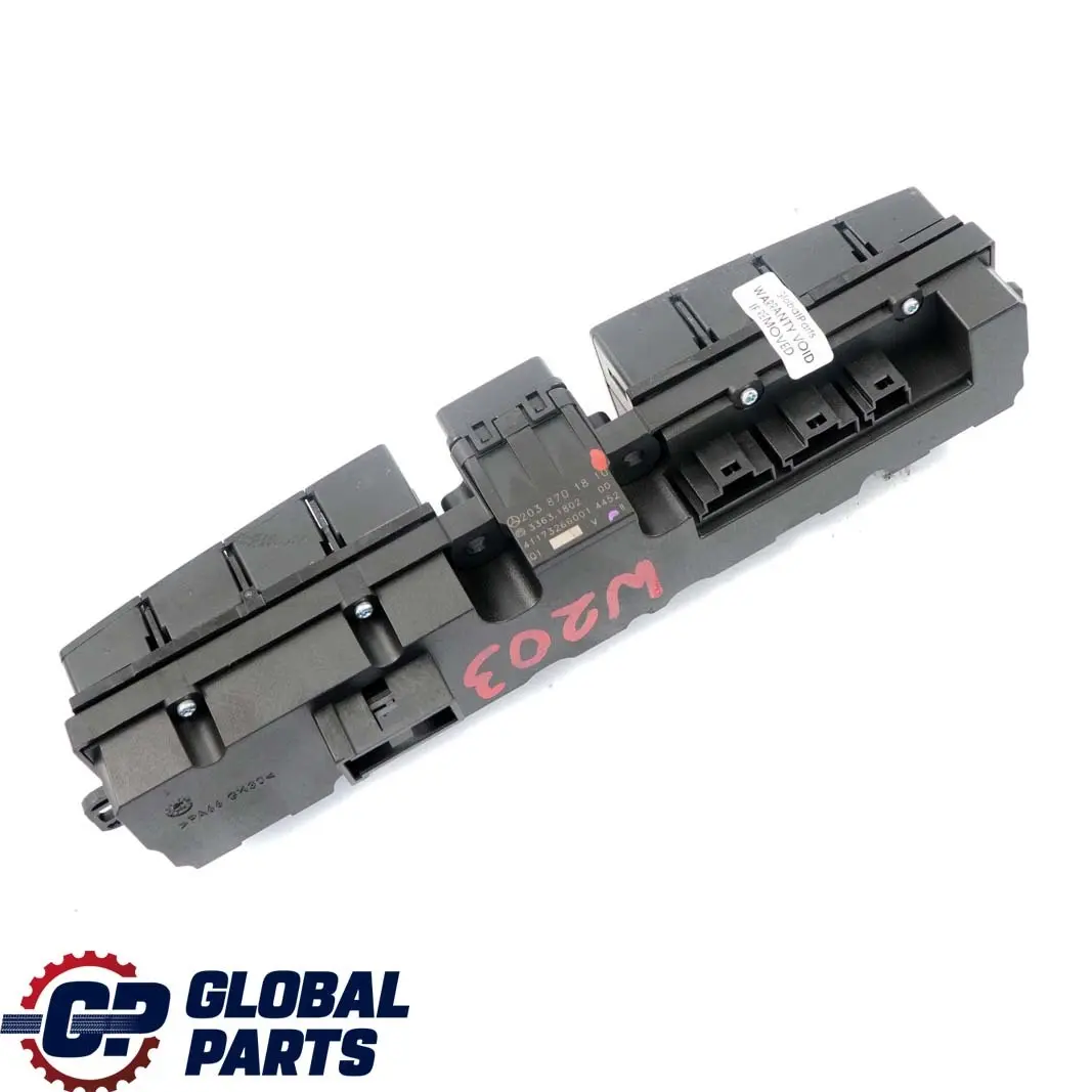  Mercedes-Benz C W203 Hazard Central Locking Control Switch Panel - SKU A2038701810 - Part number A2038701810