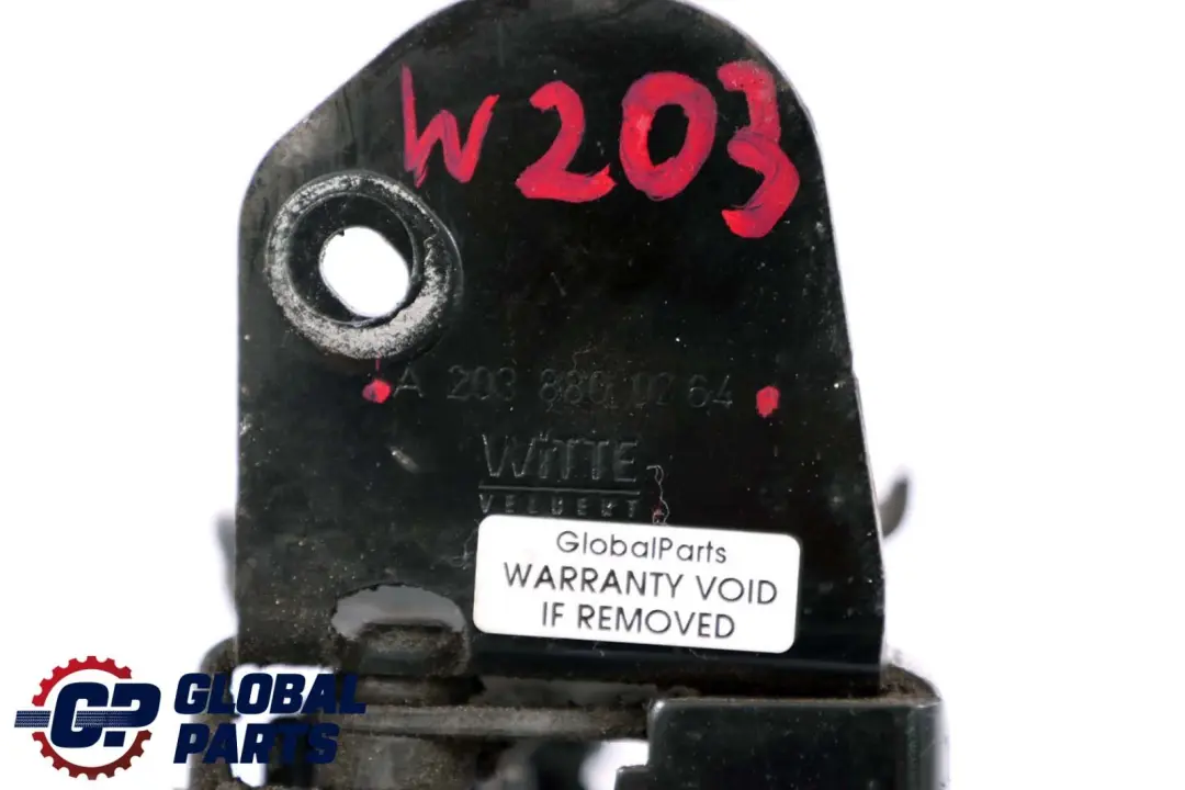 Classe C W203 Cofano motore Meccanismo bloccaggio cappuccio per Mercedes con numero di parte A2038800264 Mercedes Classe C W203 Cofano motore Meccanismo bloccaggio cappuccio - SKU A2038800264 - Numero di parte A2038800264