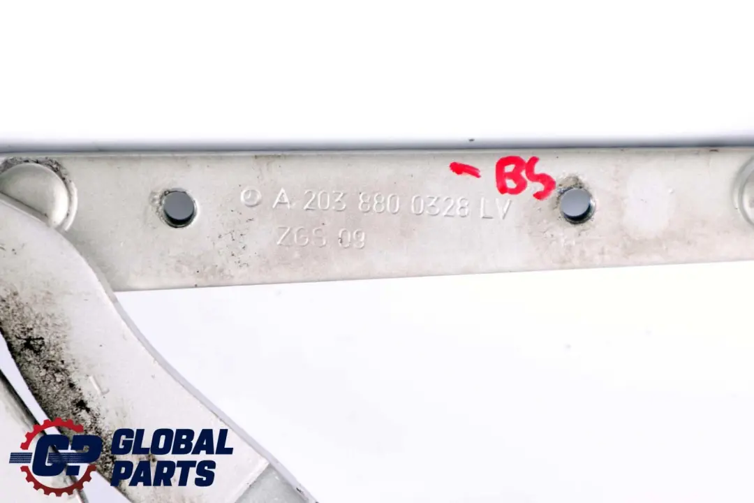 Mercedes C-Class W203 Hinge Left N/S Bonnet Front Brilliant Silver - SKU A2038800328-BS - Part number A2038800328