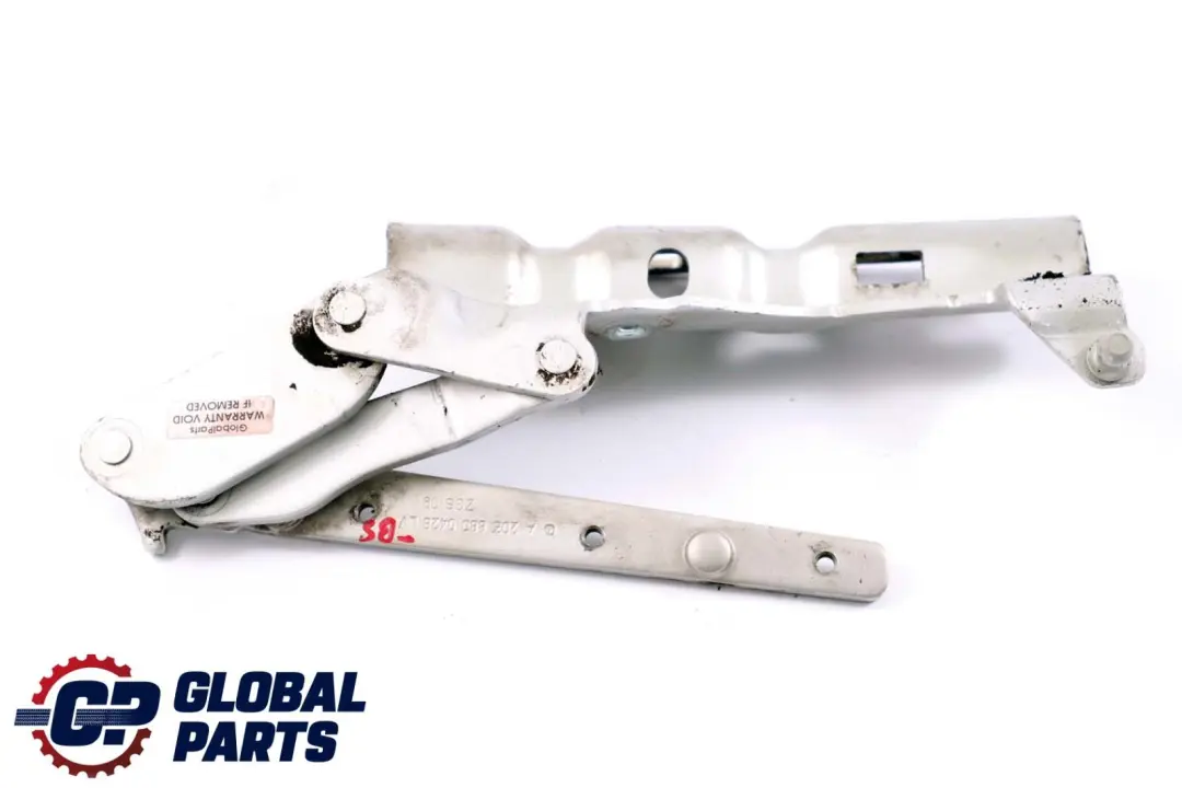 Clase C W203 Bisagra Derecha Capo Delantero Plata Brillante para Mercedes con número de pieza A2038800428 Mercedes Clase C W203 Bisagra Derecha Capo Delantero Plata Brillante - SKU A2038800428-BS - Número de pieza A2038800428