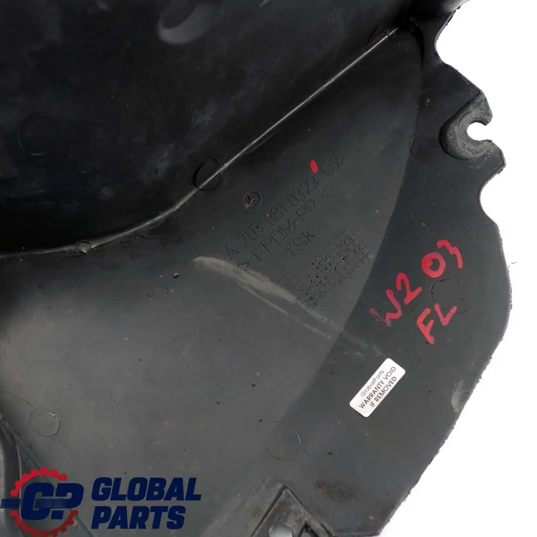 Mercedes W203 Moldura Paso Rueda Sección Delantera Izquierda - SKU A2038810323 - Número de pieza A2038810323
