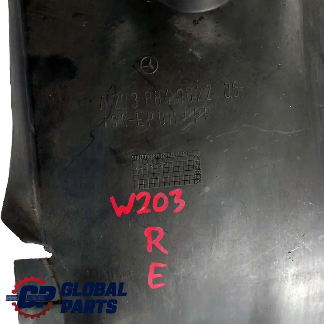  Mercedes-Benz C W203 Vorne Rechts Radhaus Radhausschale Verkleidung - SKU A2038840622 - Teilenummer A2038840622