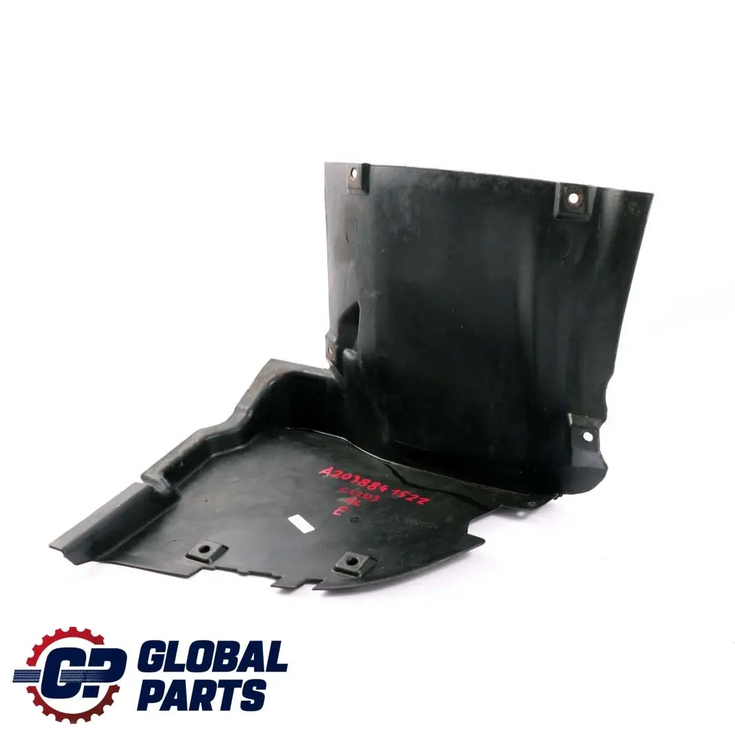 Rivestimento passaruota anteriore sinistro Fondo A2038801124 per Mercedes CLC CL203 con numero di parte A2038841522 Mercedes CLC CL203 Rivestimento passaruota anteriore sinistro Fondo A2038801124 - SKU A2038841522 - Numero di parte A2038841522