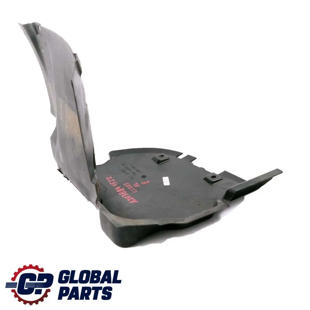 Delantero Izquierdo Embellecedor Paso de Rueda Inferior para Mercedes CLC CL203 con número de pieza A2038841522 Mercedes CLC CL203 Delantero Izquierdo Embellecedor Paso de Rueda Inferior - SKU A2038841522 - Número de pieza A2038841522