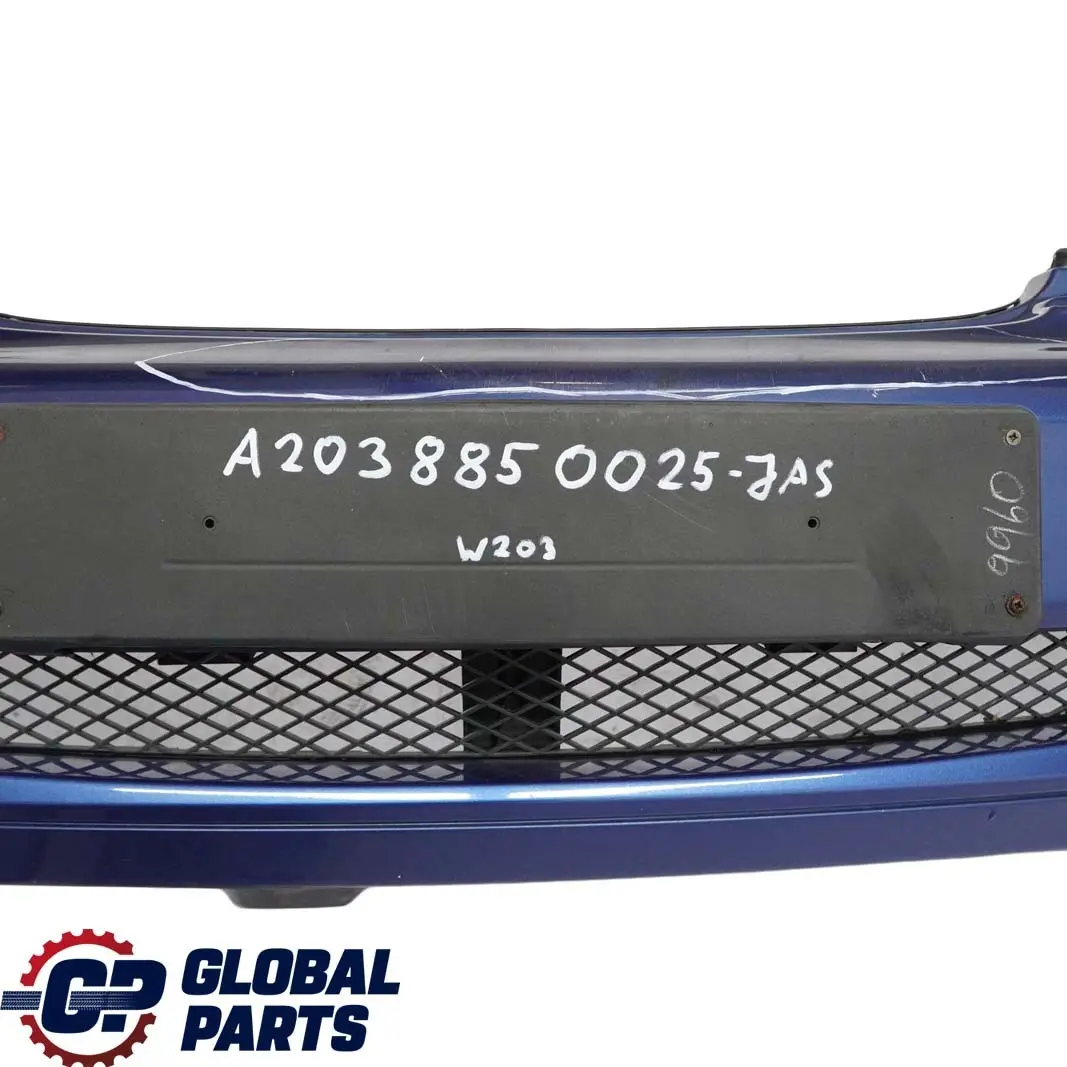 Mercedes-Benz C-Class W203 Front Bumper Trim Panel Jaspisblau Blue - 345 to with Part number A2038850025 Mercedes-Benz C-Class W203 Front Bumper Trim Panel Jaspisblau Blue - 345 - SKU A2038850025-JAS - Part number A2038850025